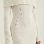 Quinlan fitted maxi dress with off-the-shoulder sleeves