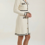 Tracy | Elegant Knit Dress with Contrasting Trim for Women