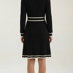 Tracy | Elegant Knit Dress with Contrasting Trim for Women