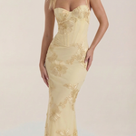 Chantal Floral Corset Maxi Dress