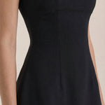 Helga Short Dress with Boat Neckline