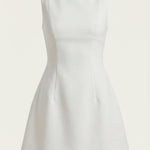 Helga Short Dress with Boat Neckline