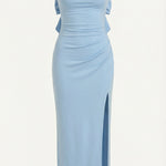 Rhoda Long Dress with Gathered Details
