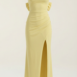 Rhoda Long Dress with Gathered Details