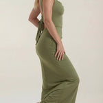 Rhoda Long Dress with Gathered Details