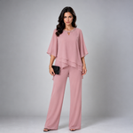 Rosalind | Layered Chiffon Two-Piece Set