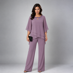 Rosalind | Layered Chiffon Two-Piece Set