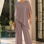 Embellished Chiffon Mother of the Bride Pant Suit