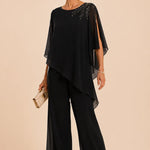 Embellished Chiffon Mother of the Bride Pant Suit