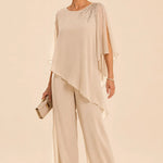 Embellished Chiffon Mother of the Bride Pant Suit
