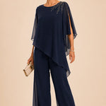 Embellished Chiffon Mother of the Bride Pant Suit