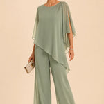 Embellished Chiffon Mother of the Bride Pant Suit