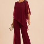 Embellished Chiffon Mother of the Bride Pant Suit