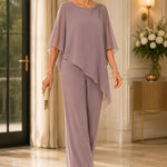 Embellished Chiffon Mother of the Bride Pant Suit