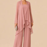Graceful Mother of the Bride Chiffon Pant Suit