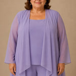 Graceful Mother of the Bride Chiffon Pant Suit