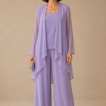 Graceful Mother of the Bride Chiffon Pant Suit