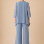 Mother of the Bride Chiffon Overlay Pant Suit