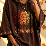 Maria™ | Autumn-Print Oversized Hoodie