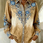 Tucson™ | Vintage Western Floral Button Blouse