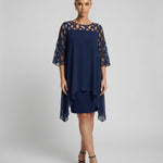 Ava Harrington | Mesh Sleeve Cape Mini Dress For Women