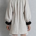 Vera | Ruffle-Trim Puff-Sleeve Mini Dress