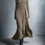 Fiora ❘ Long dress with side knot