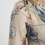 Margaret | Three Quarter Sleeve Floral Maxi Wrap Dress