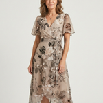 Zafrina | Abstract Pattern Midi Dress