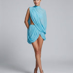 Brooke Tindall | Draped Chiffon Mini Dress Set For Women