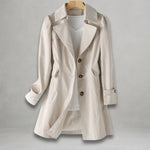 Scarlett | Women's Classic Single-Breasted Trench Coat Notch Lapel