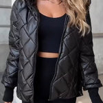 Camila | Women's Diamond Quilted Hooded Zip-Up Puffer Jacket