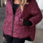 Camila | Women's Diamond Quilted Hooded Zip-Up Puffer Jacket