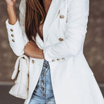 Hadley | Double-Breasted Gold-Button Blazer