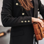 Hadley | Double-Breasted Gold-Button Blazer