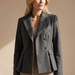Gwendolyn | Tailored Double-Breasted Peplum Blazer