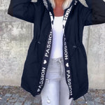 Aria | Women's Hooded Drawstring Midi Parka Coat