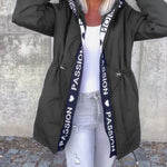 Aria | Women's Hooded Drawstring Midi Parka Coat