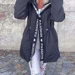 Aria | Women's Hooded Drawstring Midi Parka Coat
