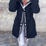 Aria | Women's Hooded Drawstring Midi Parka Coat
