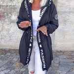 Aria | Women's Hooded Drawstring Midi Parka Coat