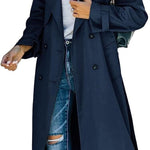 Layla | Women's Oversized Double-Breasted Belted Longline Trench Coat