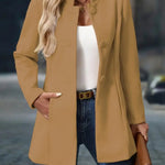 Layla | Women's Stand-Collar Button-Front Longline Blazer Coat