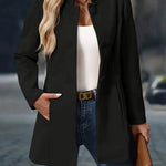 Layla | Women's Stand-Collar Button-Front Longline Blazer Coat