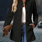 Layla | Women's Stand-Collar Button-Front Longline Blazer Coat