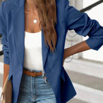 Isadora | Tailored Single-Button Ruched-Sleeve Blazer