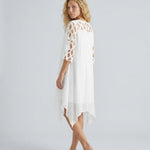 Ava Harrington | Mesh Sleeve Cape Mini Dress For Women